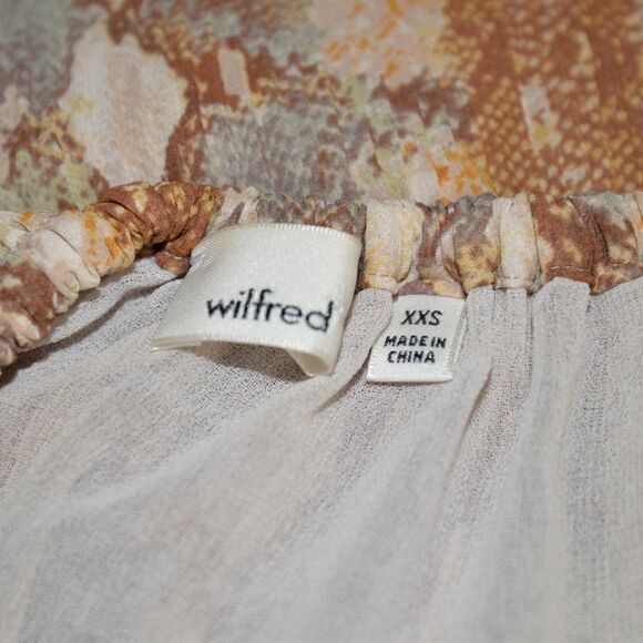 Artizia Wilfred Talence Off Shoulder Pleated Blouse Sz XXS - Picture 6 of 7